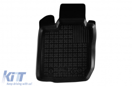 Specific rubber mats suitable for Dacia Duster 2010-2013, Logan sedan 2004-2013, 4-piece set, black color-image-6216638