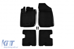 Specific rubber mats suitable for Dacia Duster 2013-2018, 4-piece set, black color-image-6216682