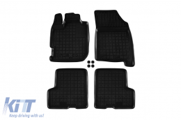 Specific rubber mats suitable for Dacia Duster after 2018, 4-piece set, black color-image-6216688