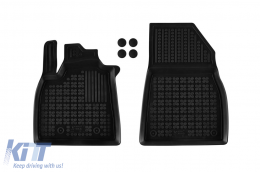 Specific rubber mats suitable for Dacia Duster Hybrid, LPG after 2024, 4-piece set, black color-image-6216737