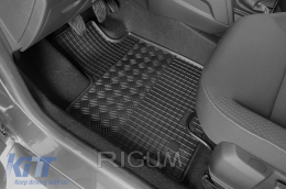 Specific rubber mats suitable for Dacia Duster after 2018, 4-piece set, black color-image-6229019