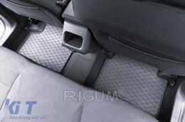 Specific rubber mats suitable for Dacia Duster LPG, HEV after 2024, 4-piece set, black color-image-6229578