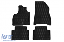 Specific rubber mats suitable for Dacia Duster MHEV after 2024, 4-piece set, black color-image-6229606