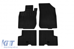 Specific rubber mats suitable for Dacia Duster 2010-2017, 4-piece set, black color - ABFMD6023453