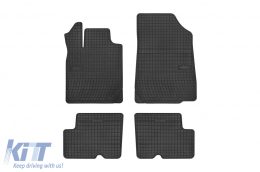 Specific rubber mats suitable for Dacia Duster 2010-2014, Logan 2008-2014, Sandero 2008-2012, 4-piece set, black color from Frogum El Toro series - ABFMD6023837