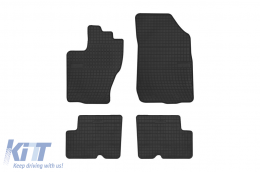 Specific rubber mats suitable for Dacia Duster 2014-2018, 4-piece set, black color from Frogum El Toro series - ABFMD6023938
