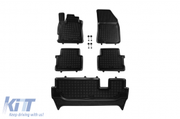image-37-Specific rubber mats suitable for Dacia Jogger after 2021, without Hybrid version, 7 seats, 4-piece set, black color