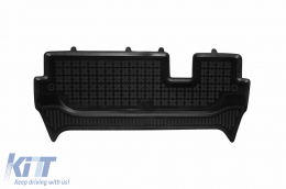 Specific rubber mats suitable for Dacia Jogger after 2021, without Hybrid version, 7 seats, 4-piece set, black color-image-6216722