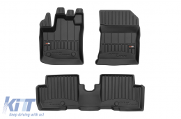 image-77-Specific rubber mats suitable for Dacia Lodgy after 2012, 4-piece set, black color, with 24-month warranty