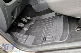 Specific rubber mats suitable for Dacia Lodgy after 2012, 4-piece set, black color, with 24-month warranty-image-6221428