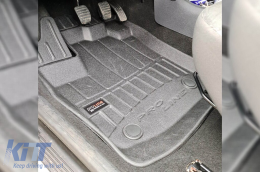Specific rubber mats suitable for Dacia Lodgy after 2012, 4-piece set, black color, with 24-month warranty-image-6221429