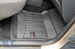 Specific rubber mats suitable for Dacia Lodgy after 2012, 4-piece set, black color, with 24-month warranty-image-6221430
