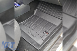 Specific rubber mats suitable for Dacia Lodgy after 2012, 4-piece set, black color, with 24-month warranty-image-6221431