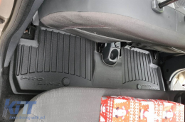 Specific rubber mats suitable for Dacia Lodgy after 2012, 4-piece set, black color, with 24-month warranty-image-6221432