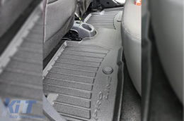 Specific rubber mats suitable for Dacia Lodgy after 2012, 4-piece set, black color, with 24-month warranty-image-6221433