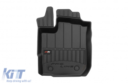 Specific rubber mats suitable for Dacia Logan II MCV after 2014, 4-piece set, black color, with 24-month warranty-image-6221030