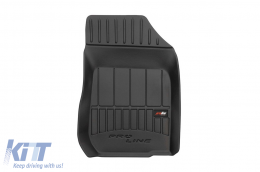 Specific rubber mats suitable for Dacia Logan II MCV after 2014, 4-piece set, black color, with 24-month warranty-image-6221031