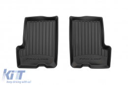 Specific rubber mats suitable for Dacia Logan II MCV after 2014, 4-piece set, black color, with 24-month warranty-image-6221032