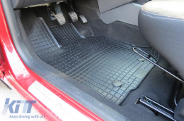 Specific rubber mats suitable for Dacia Logan MCV after 2013, 4-piece set, black color-image-6220385