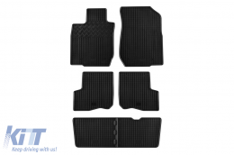 Specific rubber mats suitable for Dacia Logan MCV after 2007, 7 seats, 6 parts, black - ABFMD6018739