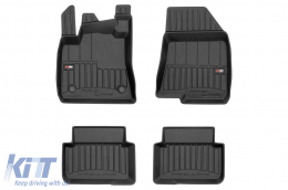 Specific rubber mats suitable for Dacia Logan after 2020, 4-piece set, black color, with 24-month warranty-image-6223471