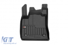 Specific rubber mats suitable for Dacia Logan after 2020, 4-piece set, black color, with 24-month warranty-image-6223472