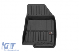 Specific rubber mats suitable for Dacia Logan after 2020, 4-piece set, black color, with 24-month warranty-image-6223473
