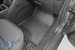 Specific rubber mats suitable for Dacia Logan, Sandero, Sandero Stepway after 2021, 4-piece set, black color-image-6250026