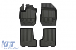 Specific rubber mats suitable for Dacia Sandero after 2012, 4-piece set, black color, with 24-month warranty-image-6221735