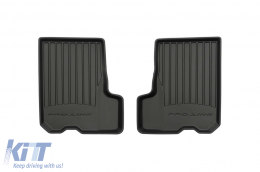 Specific rubber mats suitable for Dacia Sandero after 2012, 4-piece set, black color, with 24-month warranty-image-6221738