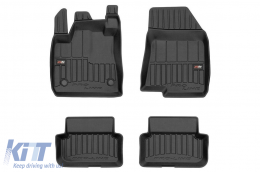 image-51-Specific rubber mats suitable for Dacia Sandero after 2020, 4-piece set, black color, with 24-month warranty