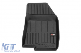 Specific rubber mats suitable for Dacia Sandero after 2020, 4-piece set, black color, with 24-month warranty-image-6223541