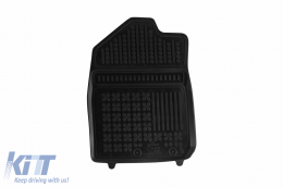 Specific rubber mats suitable for Dacia Spring after 2021, 3-piece set, black color-image-6216714