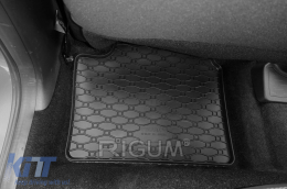 Specific rubber mats suitable for Dacia Spring after 2022, 4-piece set, black color-image-6250073