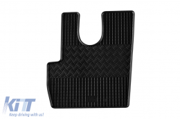 Specific rubber mats suitable for DAF CF Euro 6, Tatra Phoenix after 2014, 2-piece set, black color-image-6249769