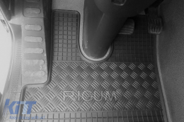 Specific rubber mats suitable for DAF CF Euro 6, Tatra Phoenix after 2014, 2-piece set, black color-image-6249771