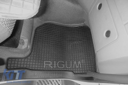 Specific rubber mats suitable for DAF LF Euro 6 after 2013, 2-piece set, black color-image-6249323