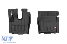 Specific rubber mats suitable for DAF XF after 2013, 2-piece set, black color, with 24-month warranty - ABFMI6017776