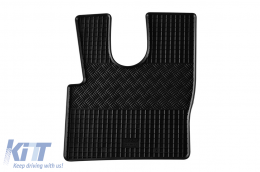 Specific rubber mats suitable for DAF XF Euro 6 after 2013, 2-piece set, black color-image-6249691