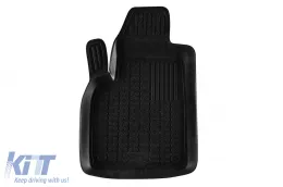 Specific rubber mats suitable for Fiat 500 after 2007, 4-piece set, black color-image-6215387