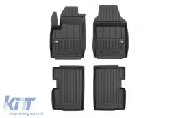 image-39-Specific rubber mats suitable for Fiat 500 after 2007, 4-piece set, black color, with 24-month warranty