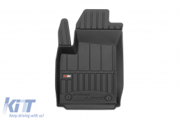 Specific rubber mats suitable for Fiat 500 after 2007, 4-piece set, black color, with 24-month warranty-image-6222177