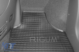Specific rubber mats suitable for Fiat 500, Ford KA after 2008, Fiat 500 after 2015, Fiat 500 Hybrid after 2020, 4-piece set, black color-image-6248418