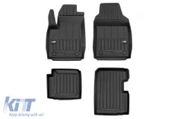 image-42-Specific rubber mats suitable for Fiat 500 II Hybrid after 2020, 4-piece set, black color, with 24-month warranty