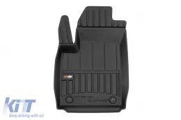 Specific rubber mats suitable for Fiat 500 II Hybrid after 2020, 4-piece set, black color, with 24-month warranty-image-6223146
