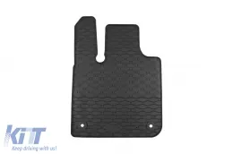 Specific rubber mats suitable for Fiat 500e after 2021, 4-piece set, black color-image-6250149