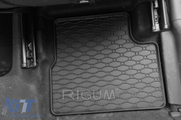 Specific rubber mats suitable for Fiat 500e after 2021, 4-piece set, black color-image-6250154