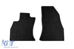 Specific rubber mats suitable for Fiat 500L after 2012, 4-piece set, black color-image-6249326