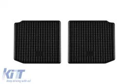 Specific rubber mats suitable for Fiat 500L after 2012, 4-piece set, black color-image-6249327
