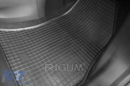 Specific rubber mats suitable for Fiat 500L after 2012, 4-piece set, black color-image-6249329
